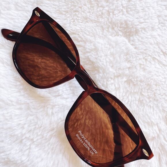 Milo Tortoise Brown Oversized Oval Horn Rims Sunglasses - Picture 2 of 11